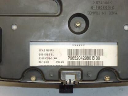 Fordulatszámmérő ébresztőóra Citroën Xsara 9652042980 6103F0 6105AZ